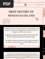 Brief History of Mindanao Island