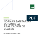 Normas Sanitarias Durante La Realización de Clases