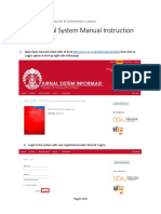 Open Journal System Manual Instruction For Reviewer: Jurnal Sistem Informasi (Journal of Information Systems)