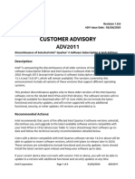 Customer Advisory ADV2011: Description