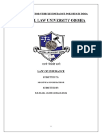 National Law University Odisha: Analysis of Motor Vehicle Insurance Policies in India