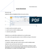 email worksheet bradley