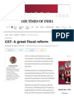 GST - A Great Fiscal Reform