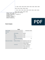 Factor Analysis: Notes