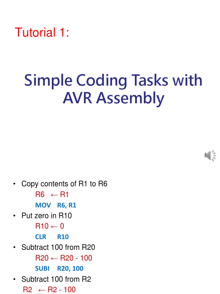8 AVR Instruction Set Tutorial1 PDF Computing Computer Data