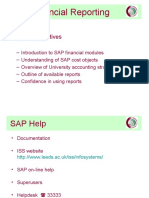 SAP Financial Reporting: - Aims & Objectives