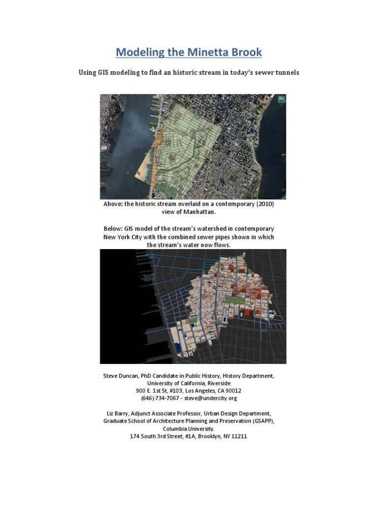 Mapping the Minetta Brook's History | PDF | Sanitary Sewer | Water ...
