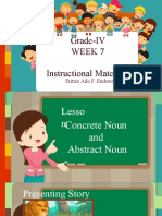 Grade-IV Week 7 Instructional Materials: Fritzie Aile F. Endozo
