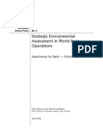 Strategic Enviromental Assessment in World Bank Operations