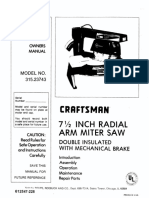 Craftsman 7-1/2" Radial Arm Miter Saw