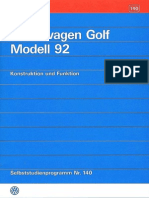 SSP 140 - Volkswagen Golf Modell 92 - German