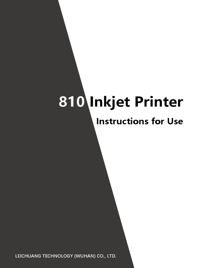 810 Inkjet Printer User Manual | PDF | Printer (Computing) | Mains ...