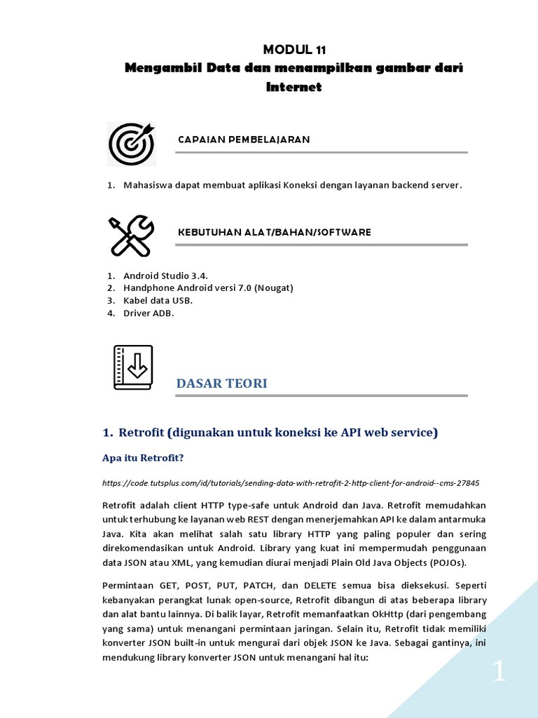 Koneksi API dan Gambar di Android | PDF | Komputer | Teknologi & Rekayasa