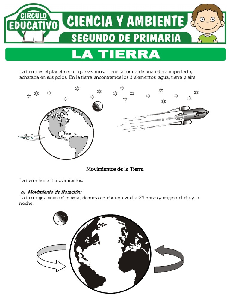 La Tierra para Segundo de Primaria | PDF | Tierra | Sistema solar