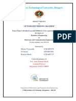 Visvesvaraya Technological University, Belagavi.: "Automated Writing Machine"