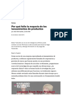 Por qué la mayoría de los lanzamientos de productos falla