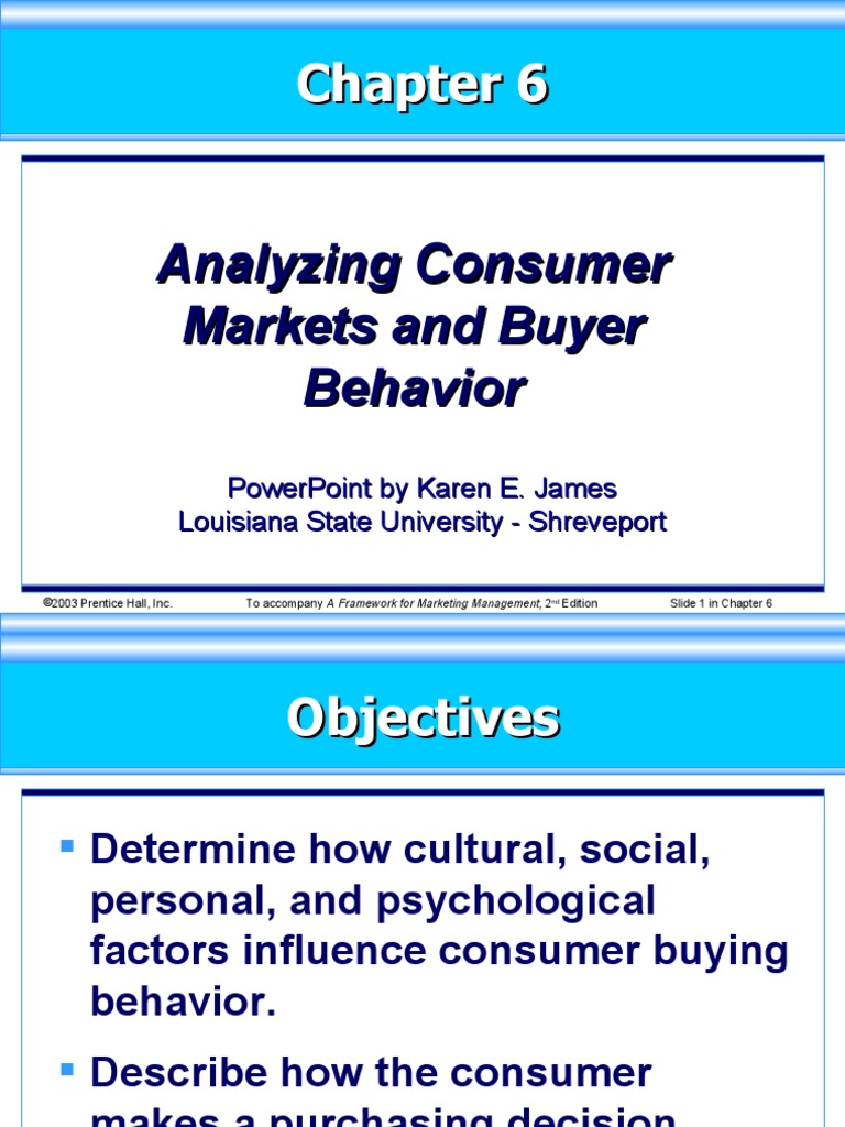 Analyzing Consumer Markets and Buyer Behavior | PDF | Behavior | Marketing