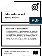 Markedness and Word Order