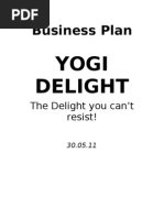 Business Plan: Yogi Delight