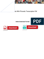 English Words With Phonetic Transcription PDF