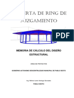 Cubierta de Ring de Juzgamiento: Memoria de Cálculo Del Diseño Estructural
