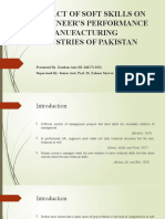 Impact of Soft Skills On Engineer'S Performance in Manufacturing Industries of Pakistan