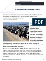 Carbohydrate Nutrition for Lactating Dairy Cattle