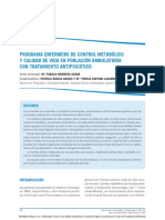 Programa Enfermero de Control Metabólico Y Calidad de Vida en Población Ambulatoria Con Tratamiento Antipsicótico