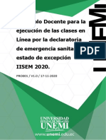 Protocolo para El Docente Ejecución de Las Clases en Línea Iisem 2020 v1.1