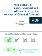 Online Lecture 2: Understanding Chemical and Phase Equilibrium Through The Concept of Chemical Potential