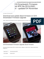q18 Smartwatch Firmware Upgrade