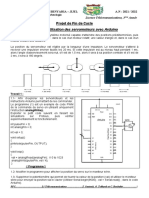 TP #4: Utilisation Des Servomoteurs Avec Arduino: Projet de Fin de Cycle