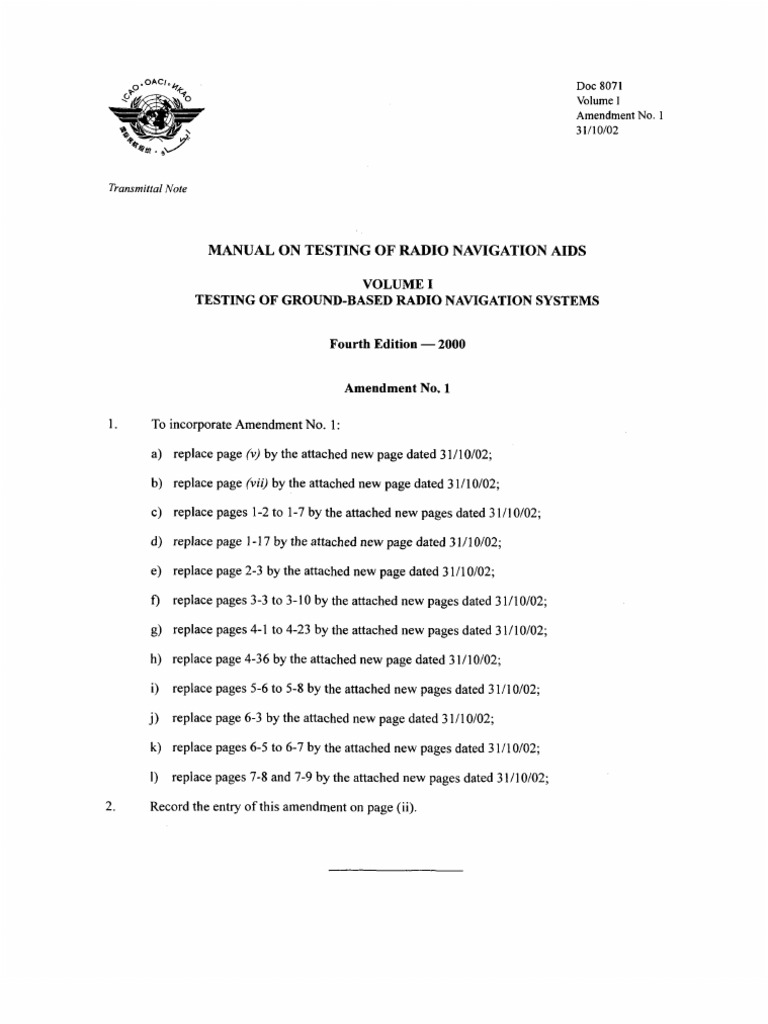 8071 V 1 PDF Instrument Flight Rules Flight Test