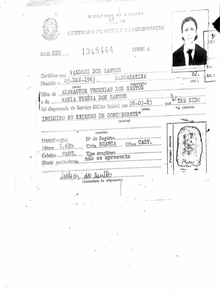 Certificado de Reservista PDF