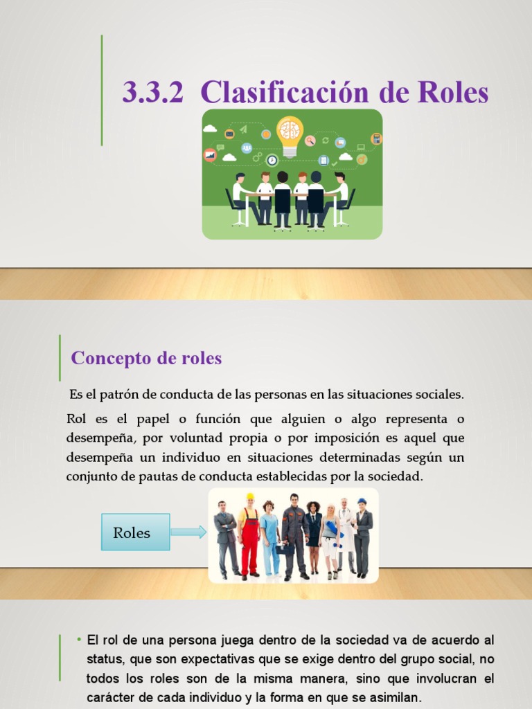 Clasificacion de Roles y Definicion de Estatus PDF Estatus social