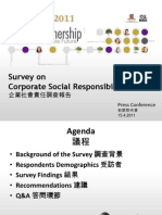 Survey On Corporate Social Responsibility (CSR) : Press Conference
