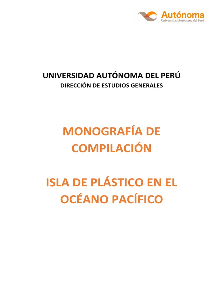 Isla de Plástico en el Océano Pacífico | PDF | Residuos | Mar