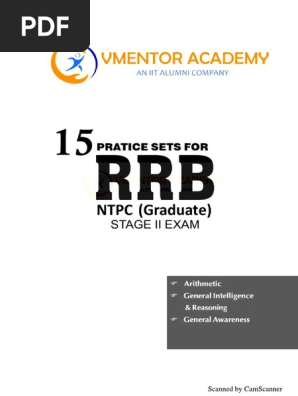 15 Pratice Set For RRB NTPC Graduate Stage 2 Exam | PDF | Rail