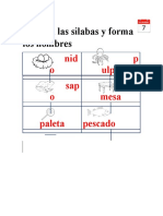 Recorta Las Silabas y Forma Los Nombres