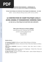 La construction du champ politique local à Accra (Ghana) et Ouagadougou (Burkina Faso). Le cas de la politique de gestion des déchets / The building of a local political field in Accra (Ghana) and Ouagadougou (Burkina Faso). The case of waste management policies
