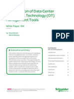 Classification of Data Center Operations Technology (OT) Management Tools