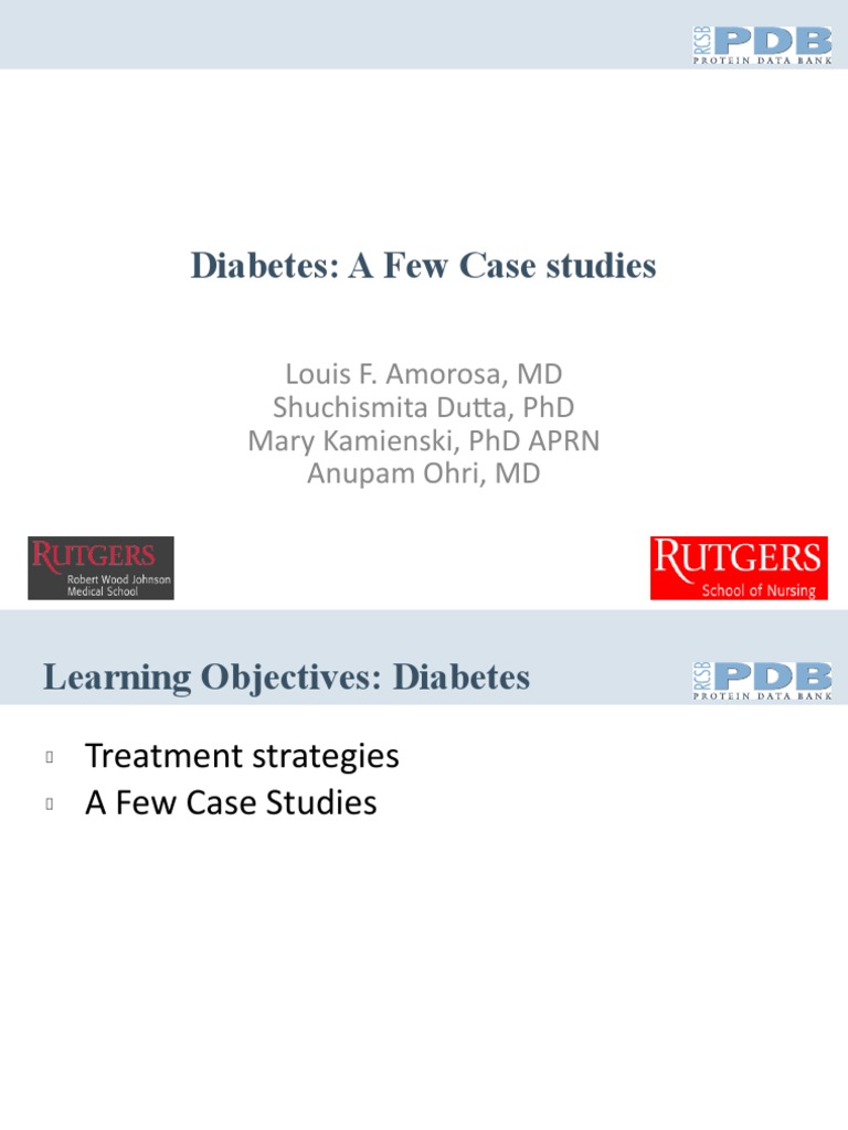 Diabetes Case Studies PDF Glycated Hemoglobin Insulin