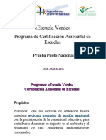 Programa de certificación ambiental de escuelas