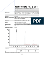 S-204 IC Application Note No.: Title: Nitrate and Sulfate in Fertilizer After Acid Digestion
