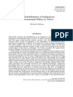 Kelbessa, Workineh. The Rehabilitation of Indigenous Environmental Ethics in Africa. Diogenes 52, No. 3 (2005) 17-34.