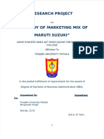 Documents - Pub Maruti Bba Project For Marketing