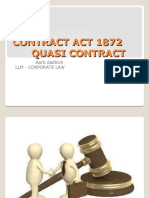 CONTRACT ACT 1872: QUASI CONTRACTS EXPLAINED