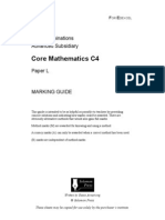 Core Mathematics C4: GCE Examinations Advanced Subsidiary