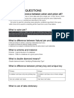 Dbms Viva Questions: What Is The Difference Between Union and Union All?