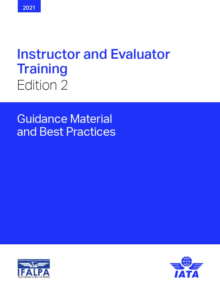 Guidance Material and Best Practices For Instructor and Evaluator ...